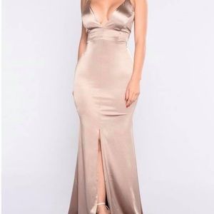 Gold Fashion Nova Dress